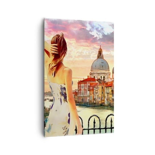Obraz na płótnie - Jak przygoda to tylko w … - 80x120cm - Miasto Wenecja Architektura - Nowoczesny obraz na ścianę do salonu do sypialni ARTTOR ARTTOR