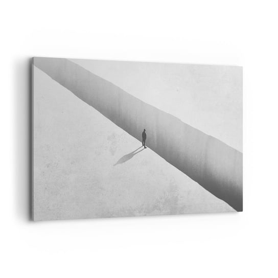 Obraz na płótnie - Jasny cel - 120x80cm - Przepaść Minimalizm Człowiek - Nowoczesny obraz na ścianę do salonu do sypialni ARTTOR ARTTOR