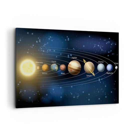Obraz na płótnie - Jedna z dziesięciu - 120x80cm - Kosmos Galaktyka Układ Słoneczny - Nowoczesny obraz na ścianę do salonu do sypialni ARTTOR ARTTOR