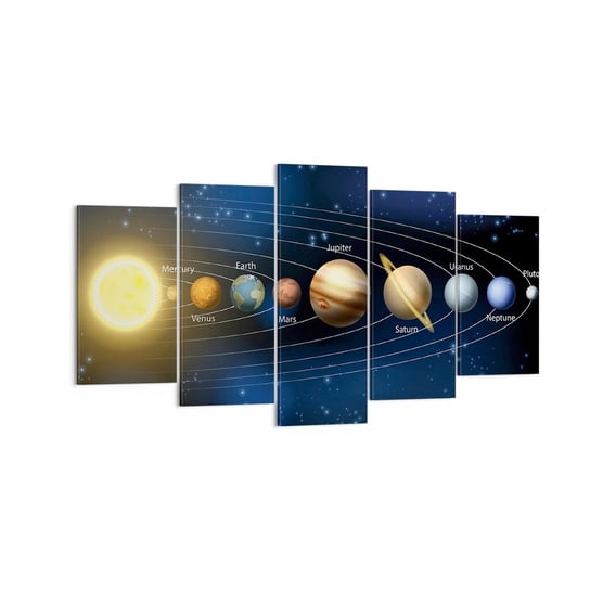 Obraz na płótnie - Jedna z dziesięciu - 160x85 cm - Obraz nowoczesny - Kosmos, Galaktyka, Układ Słoneczny, Wszechświat, Planeta - EA160x85-3650 ARTTOR
