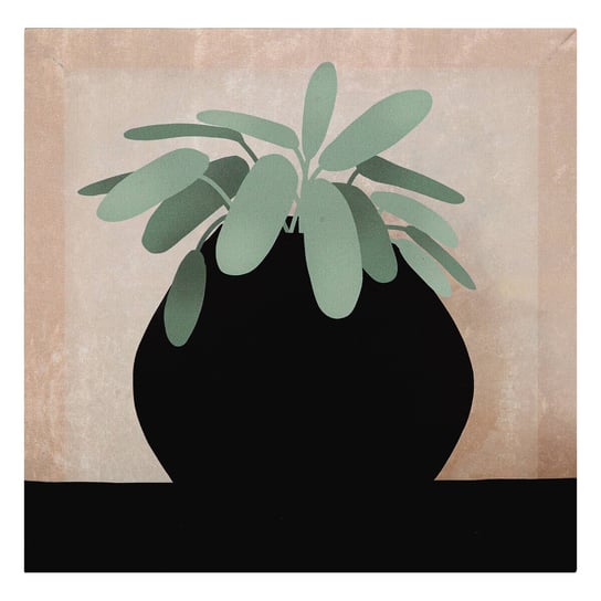 Obraz na płótnie JENNIFER, rysunek roślinki doniczkowej, 28 x 28 cm Atmosphera