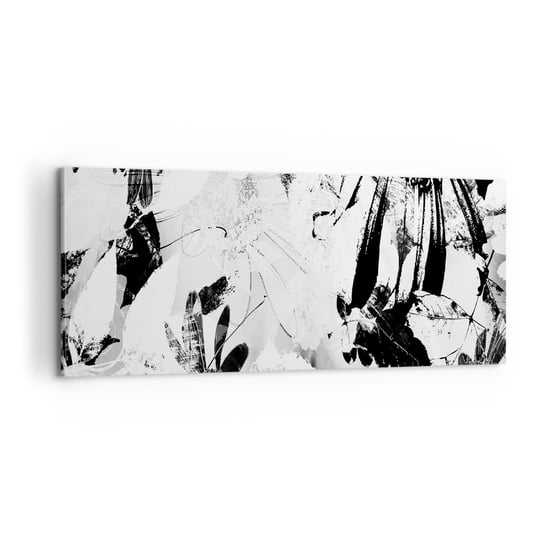 Obraz na płótnie - Jesień w negatywie - 100x40cm - Abstrakcja Kwiaty Grafika - Nowoczesny foto obraz w ramie do salonu do sypialni ARTTOR ARTTOR