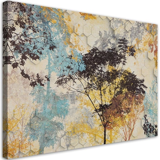 Obraz na płótnie, Jesienne drzewa natura abstrakcja - 100x70 Inna marka