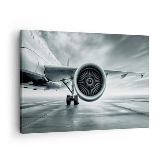 Obraz na płótnie - Jest moc! - 70x50cm - Samolot Podróż Biznes - Nowoczesny Canvas obraz do salonu do sypialni ARTTOR ARTTOR