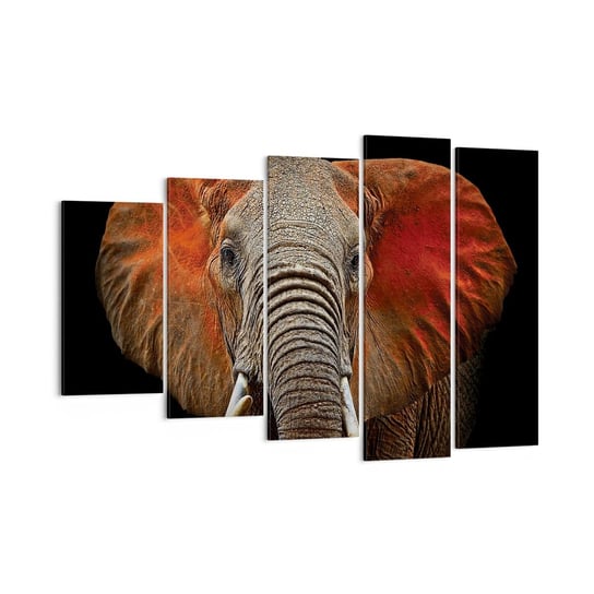 Obraz na płótnie - Jestem dziki, a ty? - 150x100 cm - Obraz nowoczesny - Słoń, Zwierzęta, Afryka, Natura, Safari - EG150x100-4237 ARTTOR