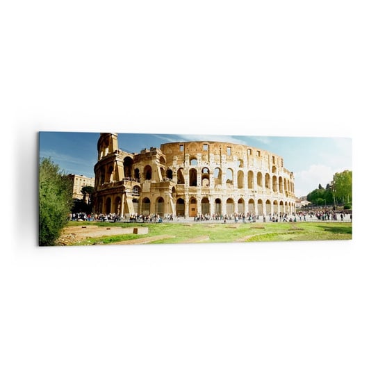 Obraz na płótnie - Jeszcze słychać szczęk broni - 160x50cm - Koloseum Rzym Architektura - Nowoczesny foto obraz w ramie do salonu do sypialni ARTTOR ARTTOR