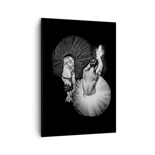 Obraz na płótnie - Jin i jang – idealna równowaga - 50x70cm - Baletnica Balet Taniec - Nowoczesny Canvas obraz do salonu do sypialni ARTTOR ARTTOR