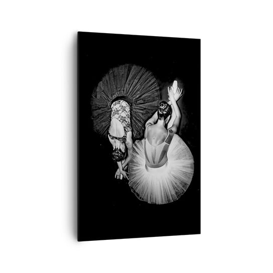 Obraz na płótnie - Jin i jang – idealna równowaga - 80x120cm - Baletnica Balet Taniec - Nowoczesny obraz na ścianę do salonu do sypialni ARTTOR ARTTOR