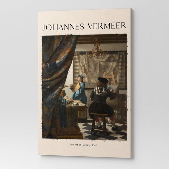 Obraz Na Płótnie Johannes Vermeer Alegoria Malarstwa Rep00078 30X40 Wave Print