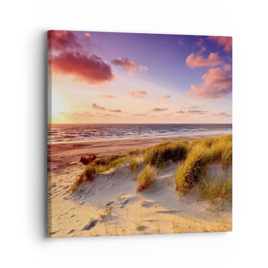 Obraz na płótnie - Już latem pachnie powietrze - 30x30 cm - Obraz nowoczesny - Krajobraz, Plaża, Wydma, Morze, Ocean - AC30x30-3540 ARTTOR