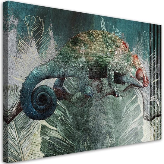 Obraz na płótnie, Kameleon w dżungli - 60x40 Inna marka