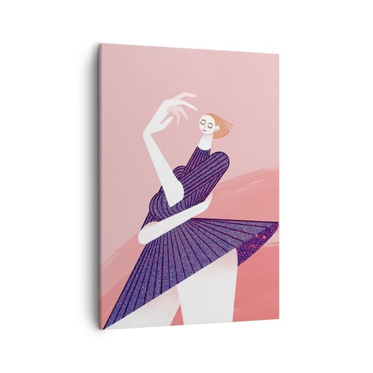 Obraz na płótnie - Każdy krok tanecznym pas - 50x70cm - Sukienka Kobieta Surrealizm - Nowoczesny Canvas obraz do salonu do sypialni ARTTOR ARTTOR