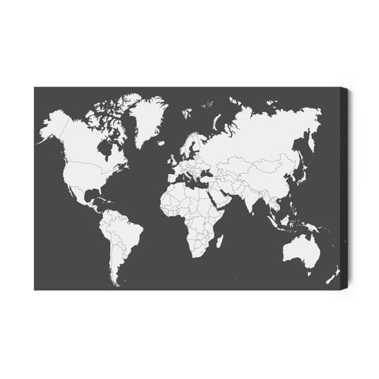 Obraz Na Płótnie Klasyczna Mapa Świata 40x30 NC Inna marka