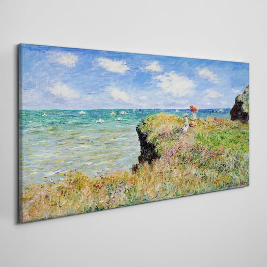 Obraz Na Płótnie Klif morze Claude Monet 100x50 cm Coloray