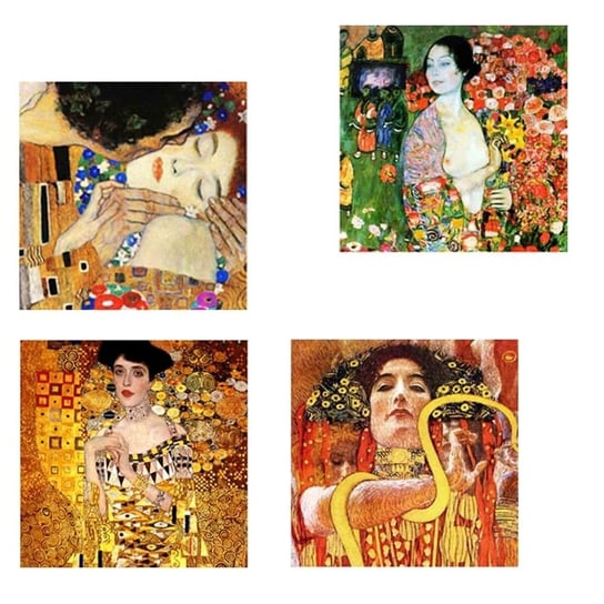 Obraz na płótnie Klimt 2 50x50 (4 panele) Legendarte