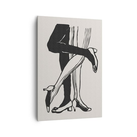 Obraz na płótnie - Kobiecy atrybut - 70x100cm - Nogi Para Miłość - Nowoczesny foto obraz w ramie do salonu do sypialni ARTTOR ARTTOR