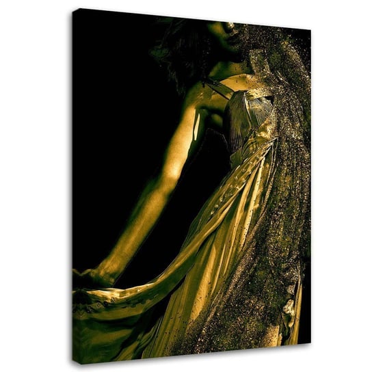 Obraz na płótnie, Kobieta w złotym pyle - 60x90 Inna marka