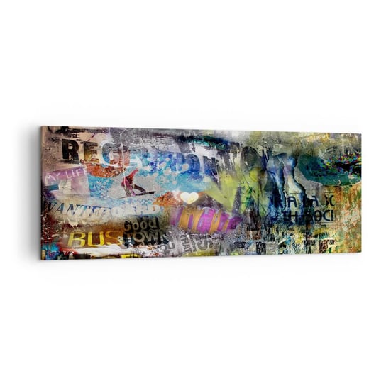Obraz na płótnie - Kolaż wspomnień - 140x50cm - Graffiti Mural Nowoczesny Wzór - Nowoczesny Canvas obraz do salonu do sypialni ARTTOR ARTTOR