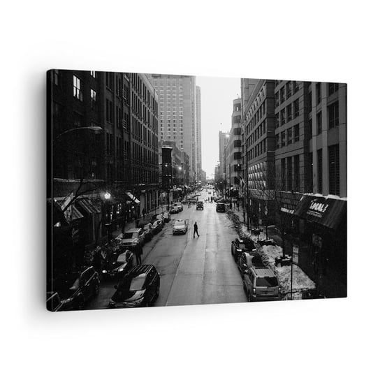 Obraz na płótnie - Kolejny dzień jak co dzień - 70x50cm - Miasto Chicago Architektura - Nowoczesny Canvas obraz do salonu do sypialni ARTTOR ARTTOR