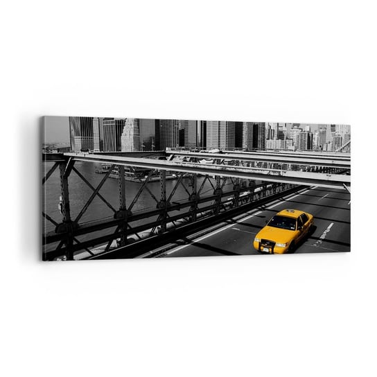 Obraz na płótnie - Kolor wielkiego miasta - 100x40cm - Miasto Nowy Jork Architektura - Nowoczesny foto obraz w ramie do salonu do sypialni ARTTOR ARTTOR