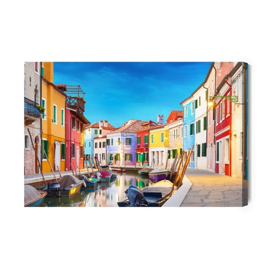 Obraz Na Płótnie Kolorowe Budynki Wenecji 100x70 NC Inna marka