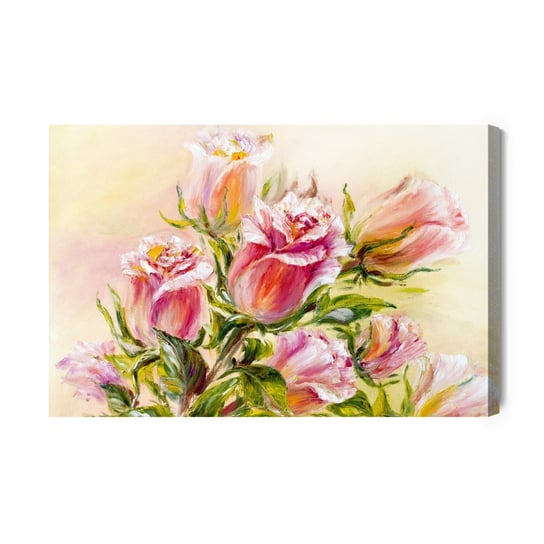 Obraz Na Płótnie Kolorowe Kwiaty Jak Namalowane 120x80 Inna marka