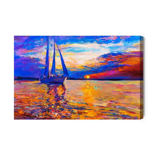 Obraz Na Płótnie Kolorowy Zachód Słońca Nad Morzem 100x70 Inna marka