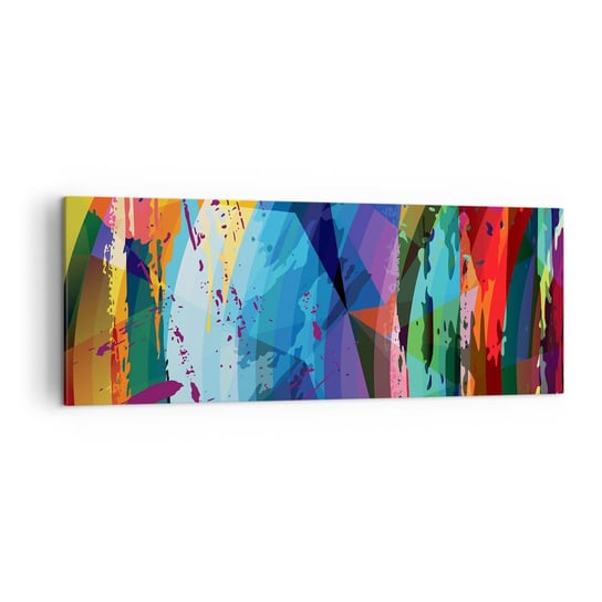 Obraz na płótnie - Kolorowy zawrót głowy - 140x50cm - Abstrakcja Sztuka Sztuka Nowoczesna - Nowoczesny Canvas obraz do salonu do sypialni ARTTOR ARTTOR