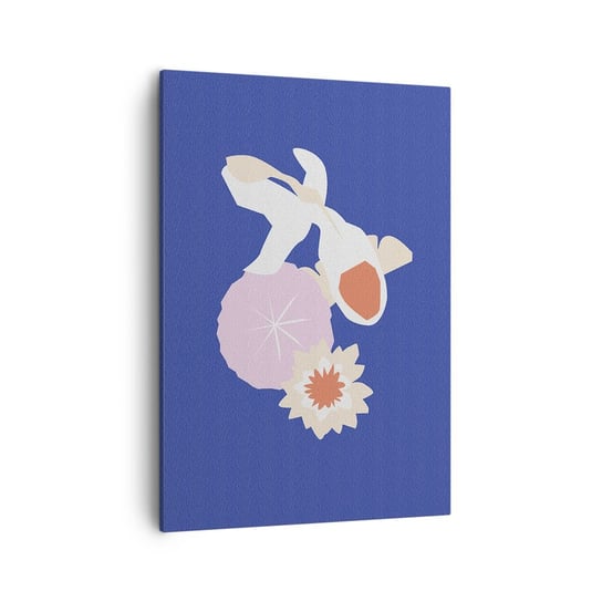 Obraz na płótnie - Kompozycja kwiatów i pąków - 50x70cm - Ryba Rafa Koralowa Minimalizm - Nowoczesny Canvas obraz do salonu do sypialni ARTTOR ARTTOR
