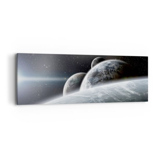Obraz na płótnie - Kosmiczna muzyka sfer - 90x30cm - Astronomia Kosmos Galaktyka - Nowoczesny Canvas obraz do salonu do sypialni ARTTOR ARTTOR