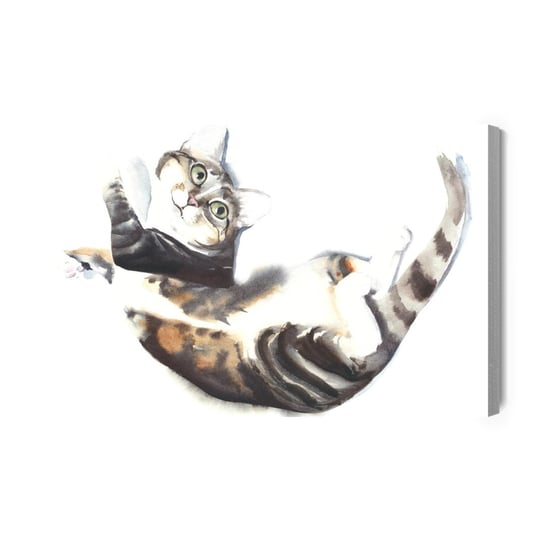 Obraz Na Płótnie Kot Malowany Akwarelą 90x60 Inna marka