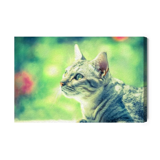 Obraz Na Płótnie Kot Niczym Namalowany 120x80 Inna marka