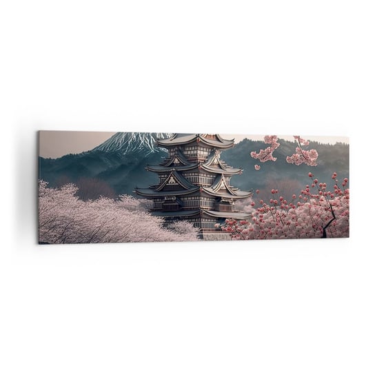 Obraz na płótnie - Kraj kwitnącej wiśni - 160x50cm - Azja Japonia Wiśnia Japońska - Nowoczesny foto obraz w ramie do salonu do sypialni ARTTOR ARTTOR