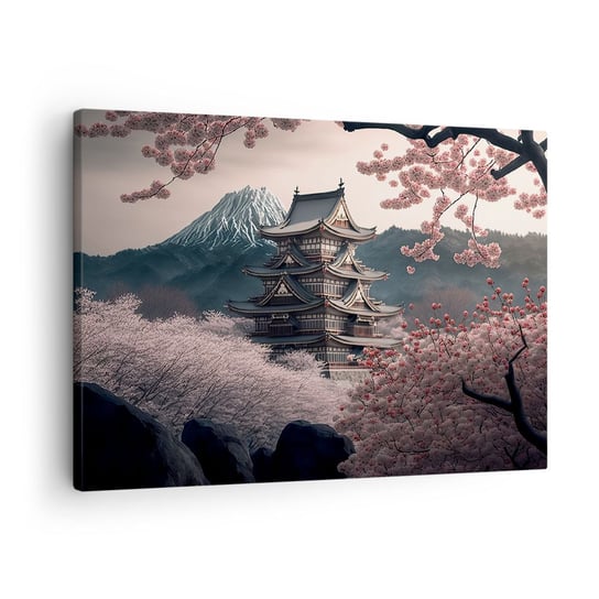 Obraz na płótnie - Kraj kwitnącej wiśni - 70x50cm - Azja Japonia Wiśnia Japońska - Nowoczesny Canvas obraz do salonu do sypialni ARTTOR ARTTOR