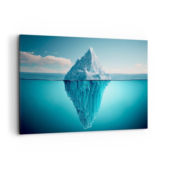 Obraz na płótnie - Królowa lodu - 100x70cm - Góra Lodowa Woda Lodowiec - Nowoczesny foto obraz w ramie do salonu do sypialni ARTTOR ARTTOR