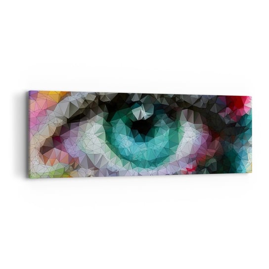 Obraz na płótnie - Krystaliczny oczu blask - 90x30cm - Abstrakcja Oko Grafika - Nowoczesny Canvas obraz do salonu do sypialni ARTTOR ARTTOR