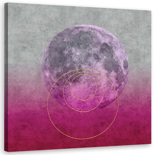 Obraz na płótnie: Księżyc i kręgi, 40x40 cm Feeby