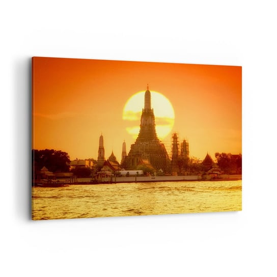 Obraz na płótnie - Ku słońcu, zawsze ku słońcu - 100x70cm - Bangkok Świątynia Świtu Tajlandia - Nowoczesny foto obraz w ramie do salonu do sypialni ARTTOR ARTTOR