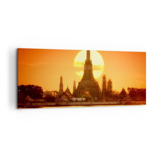 Obraz na płótnie - Ku słońcu, zawsze ku słońcu - 120x50cm - Bangkok Świątynia Świtu Tajlandia - Nowoczesny obraz na ścianę do salonu do sypialni ARTTOR ARTTOR