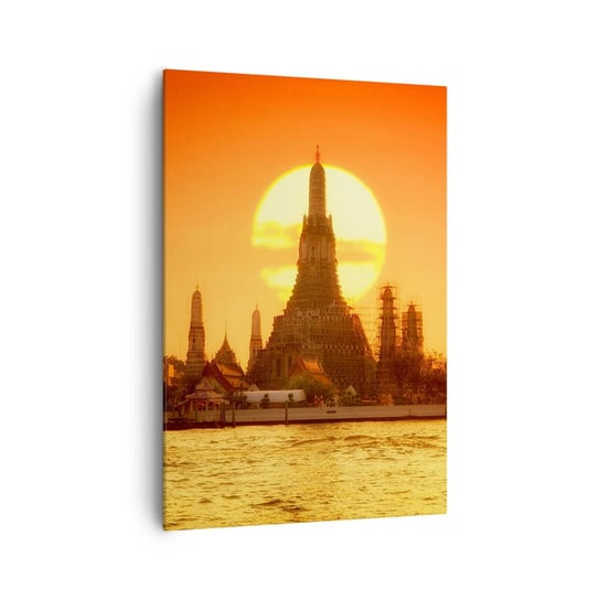 Obraz na płótnie - Ku słońcu, zawsze ku słońcu - 70x100cm - Bangkok Świątynia Świtu Tajlandia - Nowoczesny foto obraz w ramie do salonu do sypialni ARTTOR ARTTOR