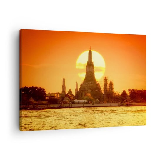 Obraz na płótnie - Ku słońcu, zawsze ku słońcu - 70x50cm - Bangkok Świątynia Świtu Tajlandia - Nowoczesny Canvas obraz do salonu do sypialni ARTTOR ARTTOR