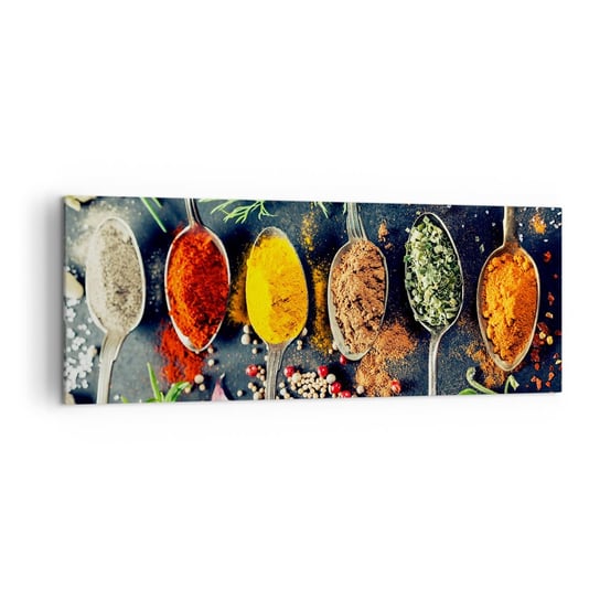 Obraz na płótnie - Kulinarna magia - 140x50cm - Przyprawy Zioła Kuchnia - Nowoczesny Canvas obraz do salonu do sypialni ARTTOR ARTTOR