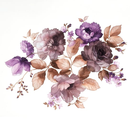 Obraz na płótnie Kwiatek, biało-fioletowy Art-Canvas