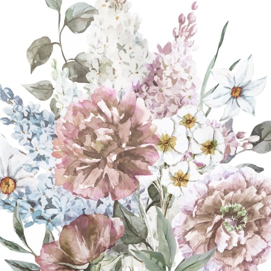 Obraz na płótnie Kwiaty, biało-różowy, 1 element Art-Canvas