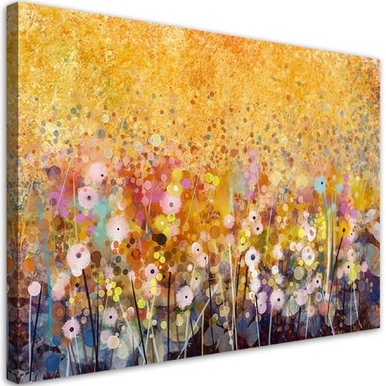 Obraz na płótnie, Kwiaty, łąka, natura, żolty - 120x80 Inna marka