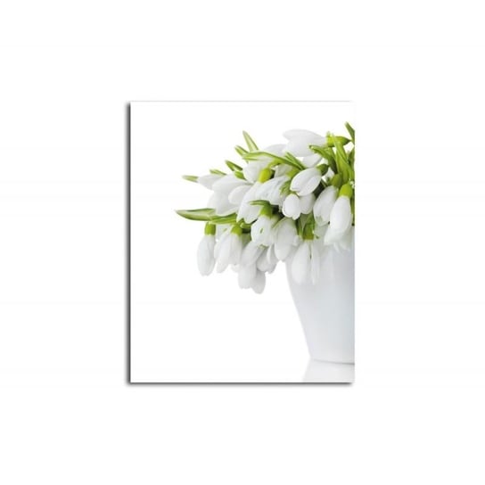Obraz na płótnie, Kwiaty w białym wazonie, 70x100 cm Feeby