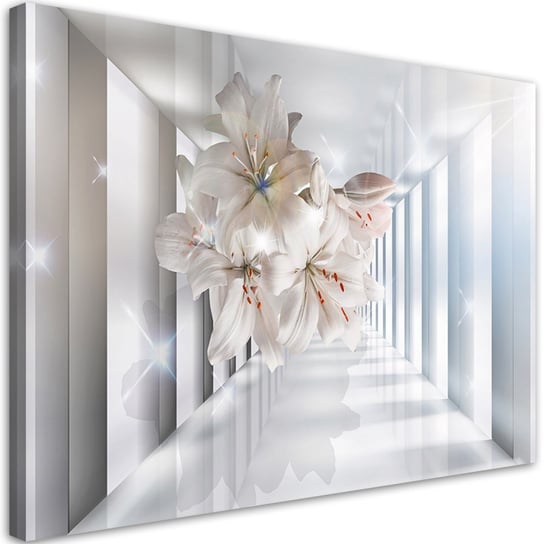 Obraz na płótnie, Kwiaty w korytarzu 3D - 100x70 Inna marka