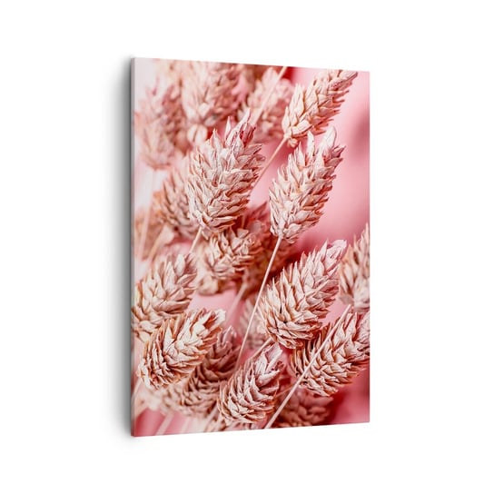Obraz na płótnie - Kwietna kaskada w różu - 50x70cm - Suszone Kwiaty Bukiet Kwiatów Kwiaty - Nowoczesny Canvas obraz do salonu do sypialni ARTTOR ARTTOR