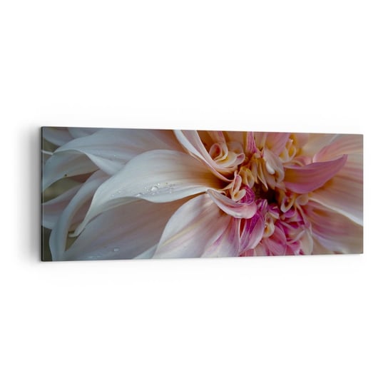 Obraz na płótnie - Kwitnąca świeżość - 140x50cm - Kwiat Dalia Roślina - Nowoczesny Canvas obraz do salonu do sypialni ARTTOR ARTTOR