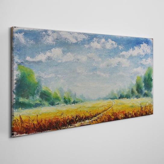 Obraz Na Płótnie Łąka las niebo natura 100x50 cm Coloray